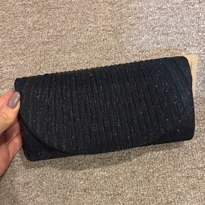NWT jewel & clara Elegant Black Clutch Bag